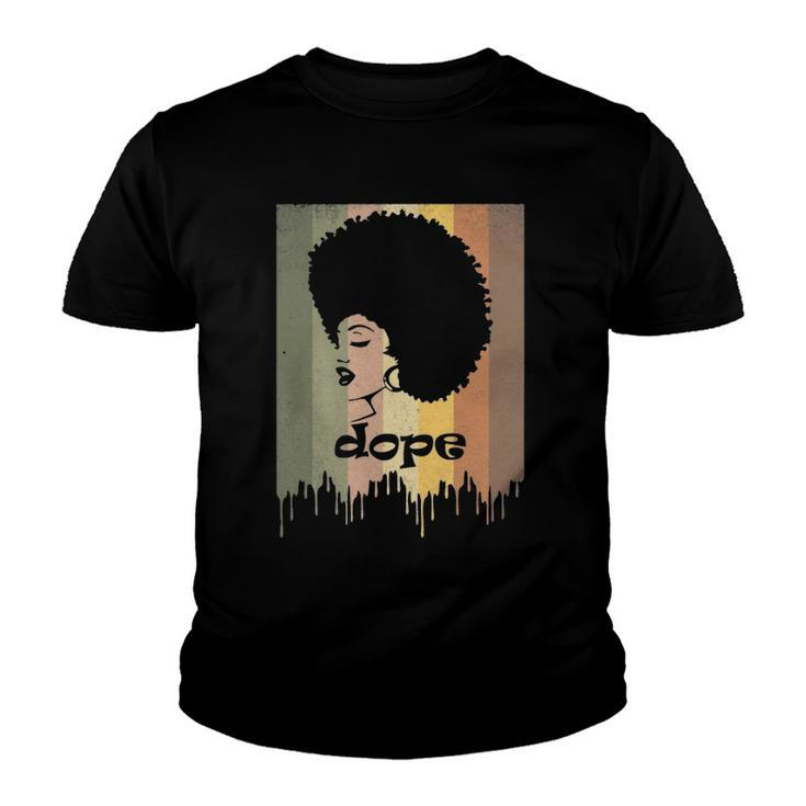 Unapologetically Dope Vintage Retro Black History Month Youth T-shirt