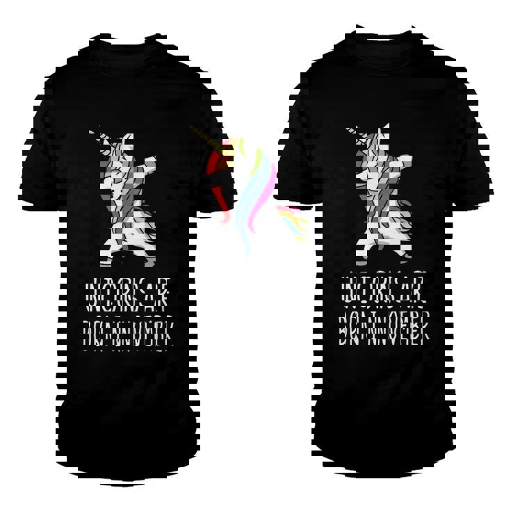 Unicorns Are Born In November Youth T-shirt