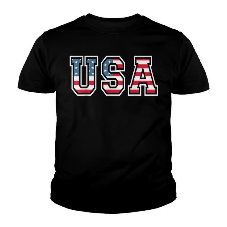 Usa Us Flag Patriotic 4Th Of July America  V2 Youth T-shirt