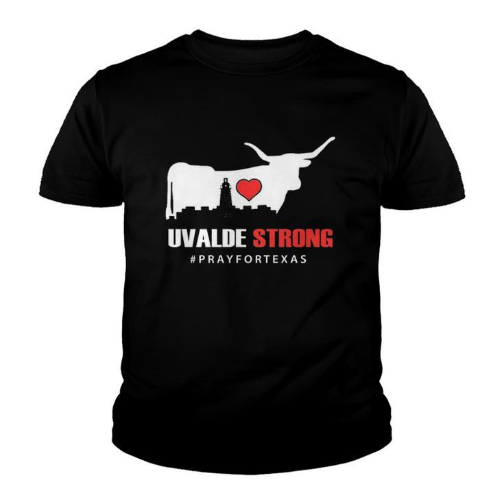 Uvalde Strong Pray For Texas Anti Gun Pray For Texas Youth T-shirt
