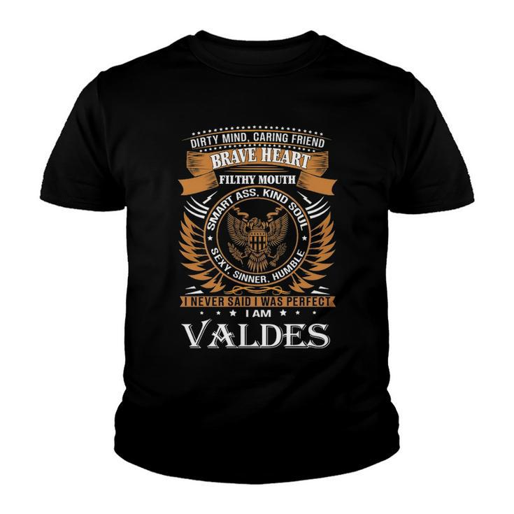 Valdes Name Gift   Valdes Brave Heart Youth T-shirt