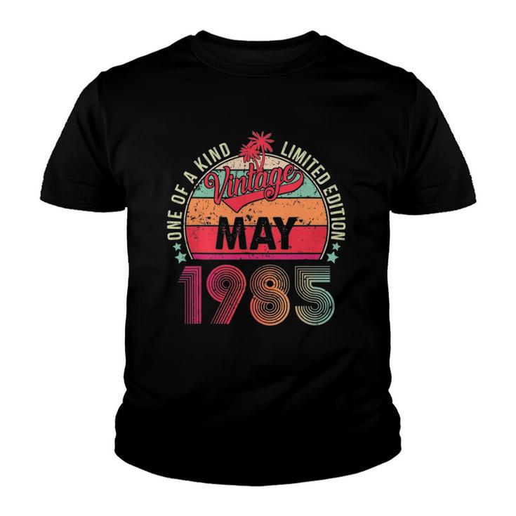 Vintage 37Th Birthday Awesome Since May 1985 Gift Youth T-shirt