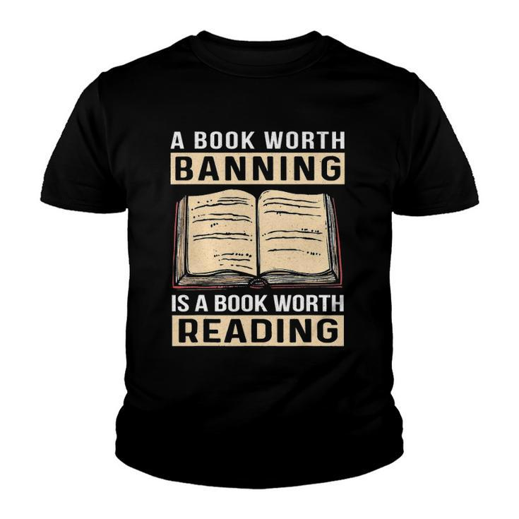 Vintage Censorship Book Reading Nerd I Read Banned Books Youth T-shirt