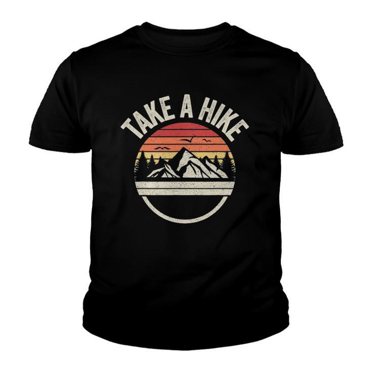Vintage Retro Take A Hike Hiker Outdoors Camping Youth T-shirt