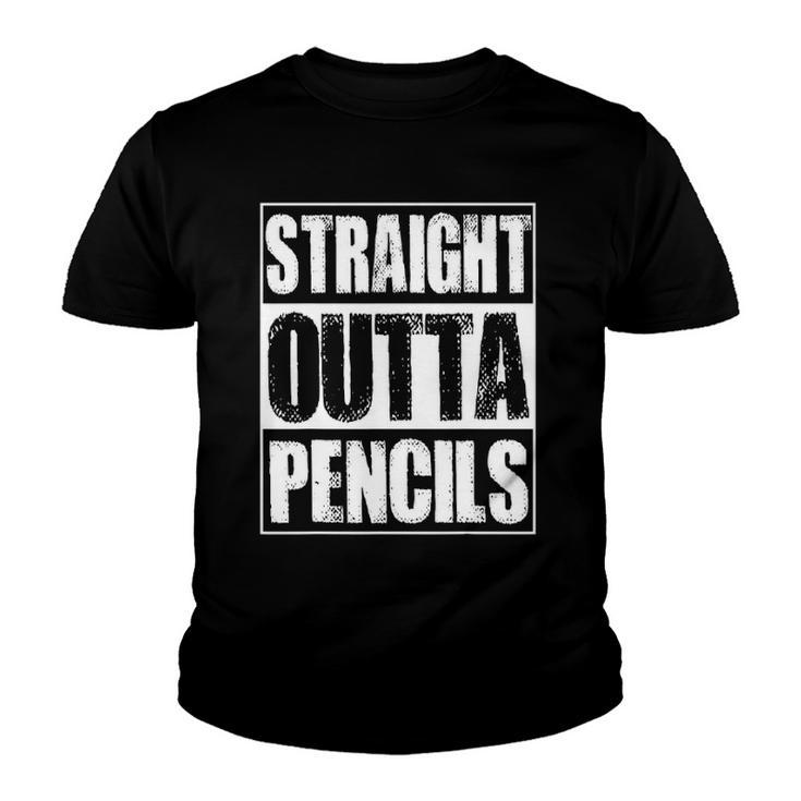 Vintage Straight Outta Pencils Gift Youth T-shirt