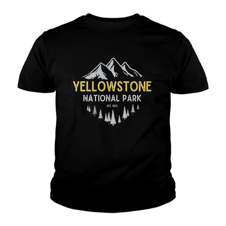 Vintage Yellowstone National Park Retro Est 1872  Youth T-shirt