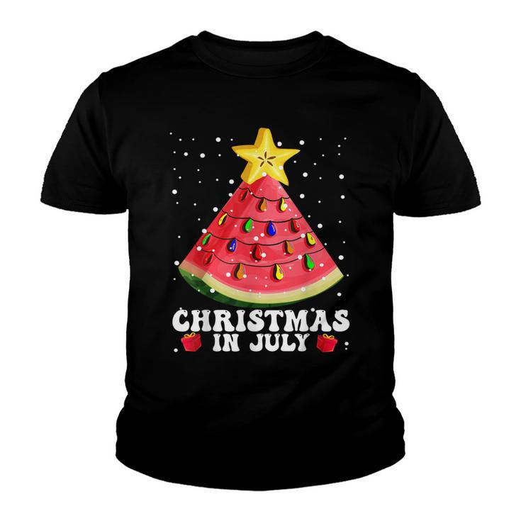 Watermelon Christmas Tree Christmas In July Summer Vacation  V2 Youth T-shirt