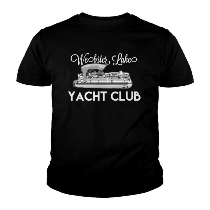 Webster Lake Yacht Club Pontoon Boat Youth T-shirt