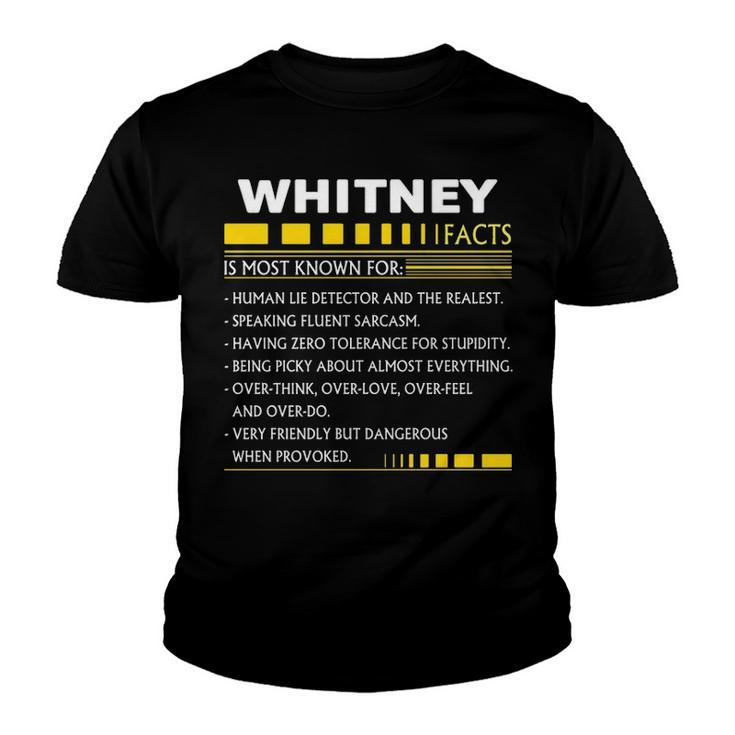 Whitney Name Gift   Whitney Facts Youth T-shirt