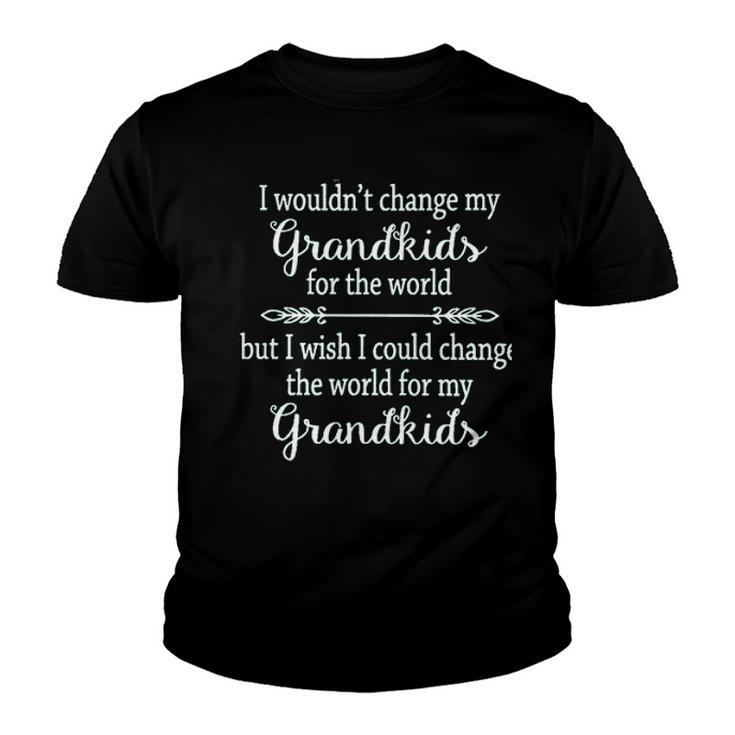 Wouldnt Change My Grandkids For The World Creative 2022 Gift Youth T-shirt