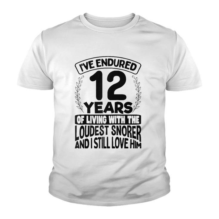 12Th Wedding Anniversary Gifts For Her 12 Years Of Marriage Raglan Baseball Tee Youth T-shirt