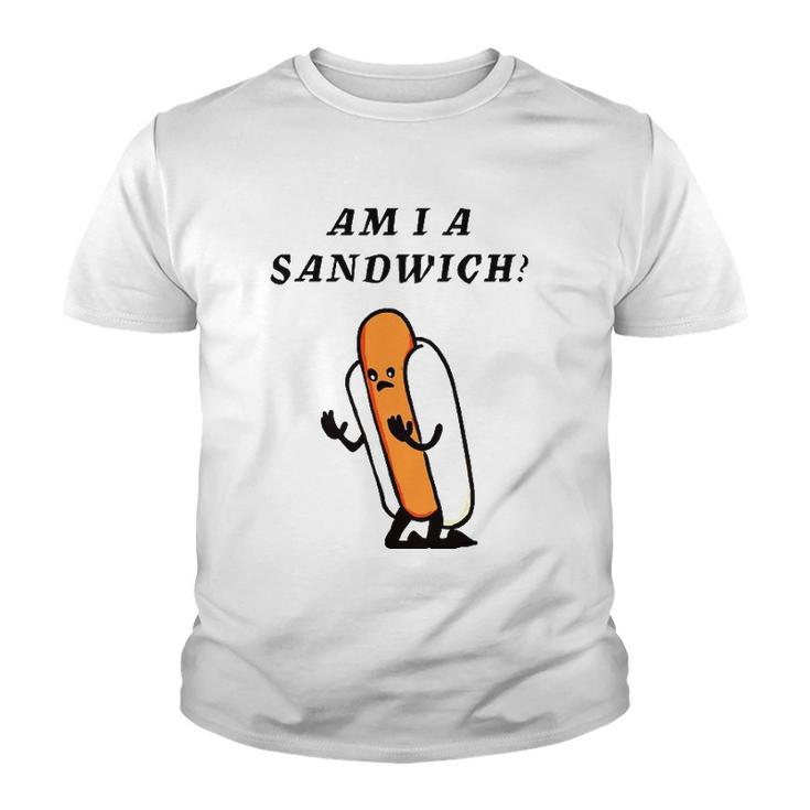 Am I A Sandwich Hot Dog Youth T-shirt