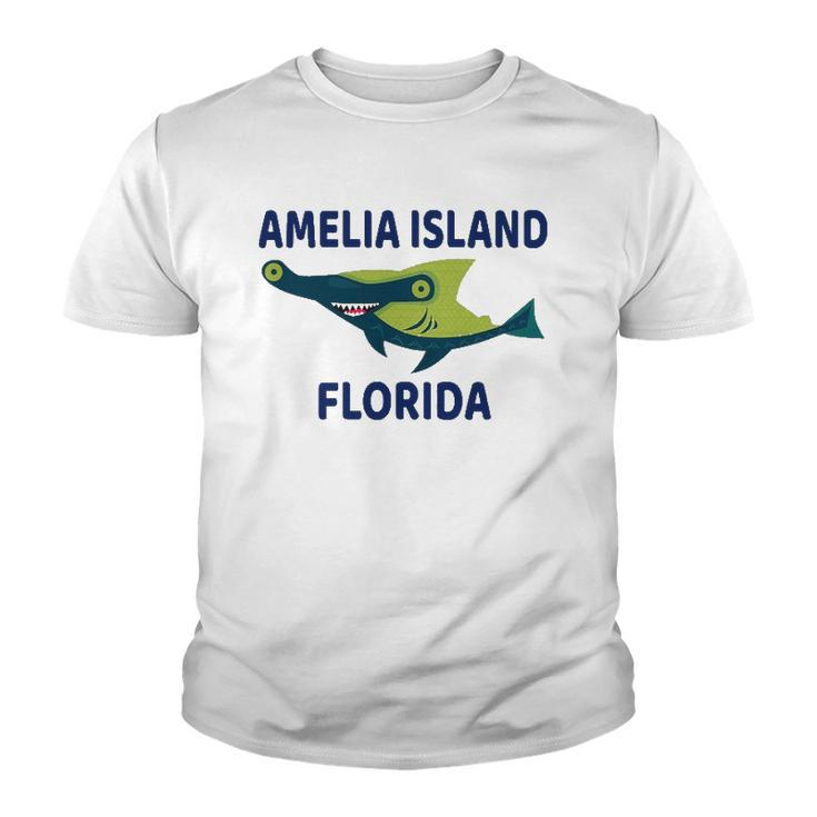 Amelia Island Florida Shark Themed Youth T-shirt