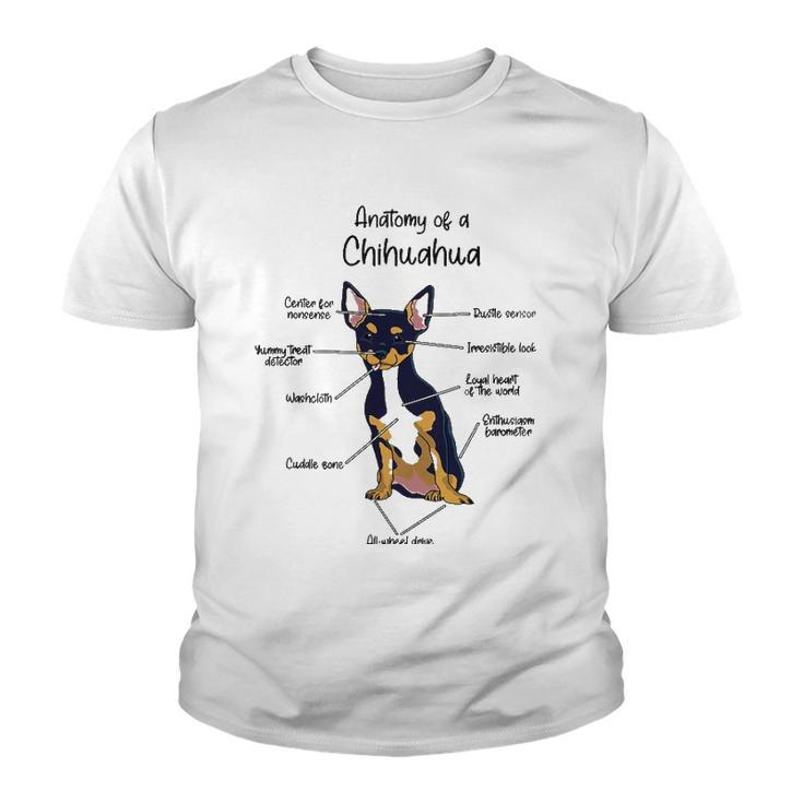 Anatomy Of A Chihuahua Dog Dogs Pet Youth T-shirt