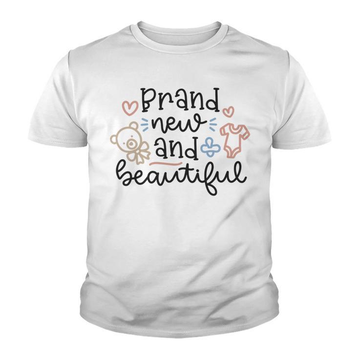 Baby Shower Text Design Brand New And Beautiful Youth T-shirt