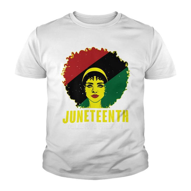 Black Queen Juneteenth Celebrate Freedom Tshirt Youth T-shirt