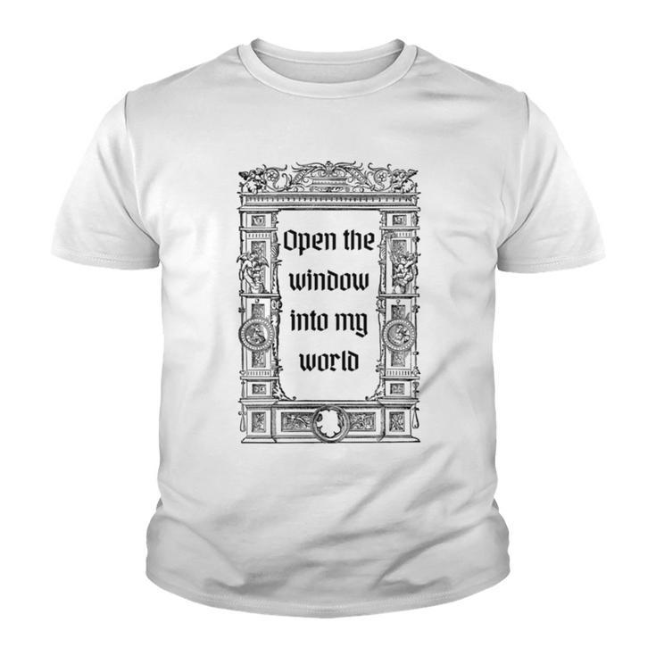 Black White Gothic Medieval  Youth T-shirt