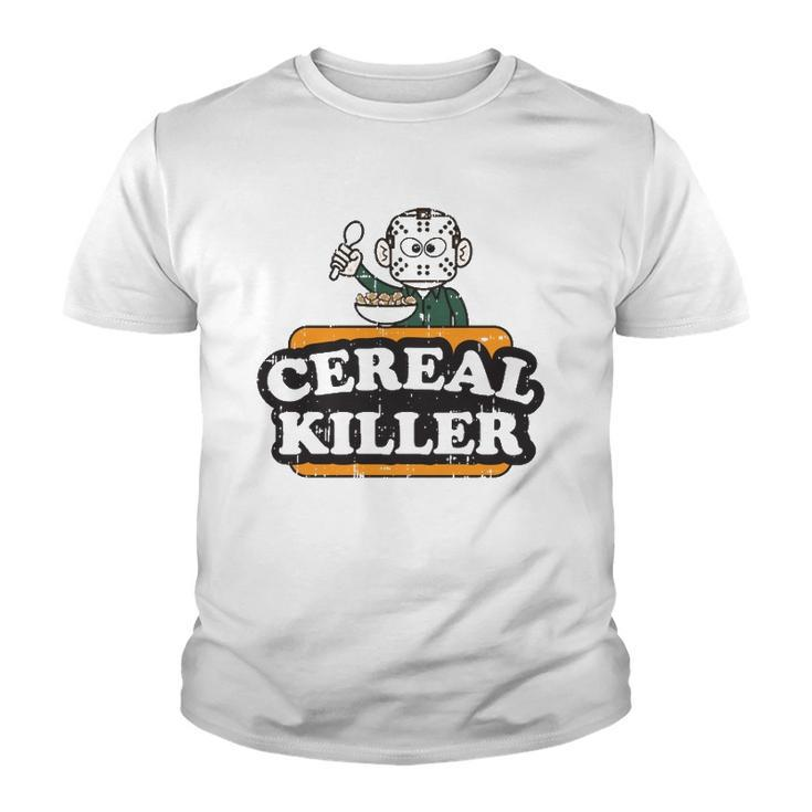 Cereal Killer Food Pun Humor Costume Funny Halloween Gifts  Youth T-shirt