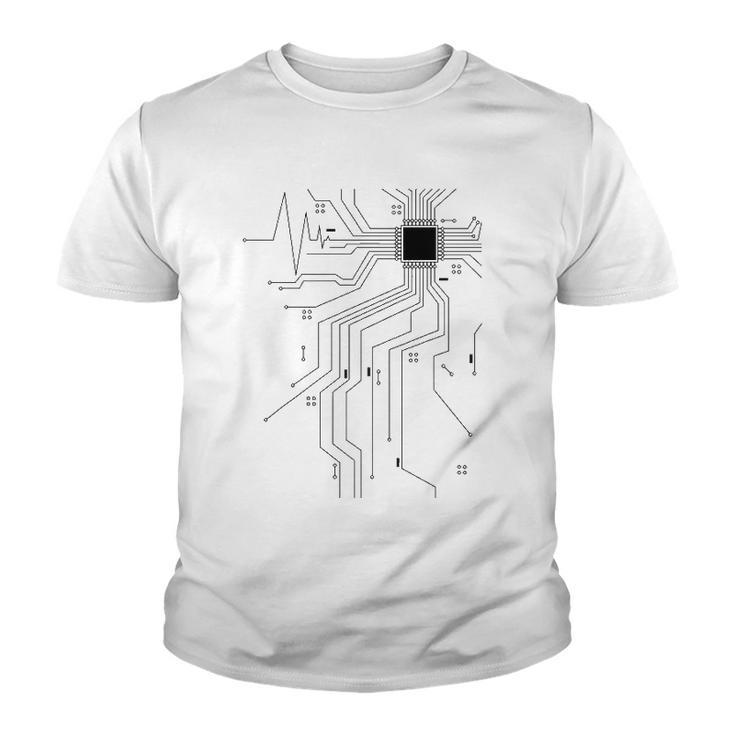 Computer Scientist Programmer Cpu Heart Board Funny Nerd Youth T-shirt
