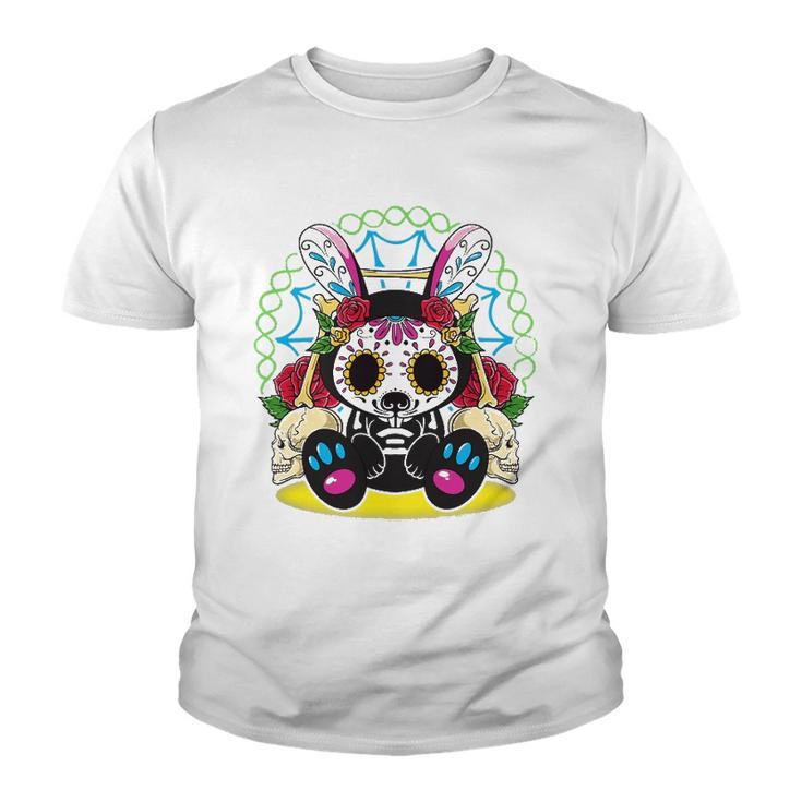 Day Of The Dead Dia De Los Muertos  Bunny Sugar Skull Youth T-shirt