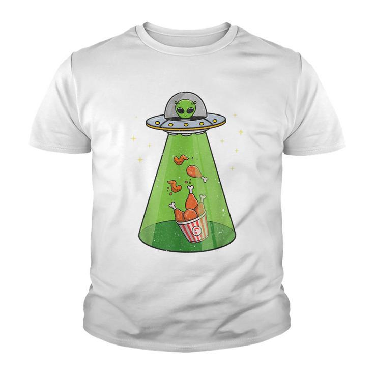 Funny Alien  Ufo Abduction Fried Chicken Aliens Lover  V2 Youth T-shirt