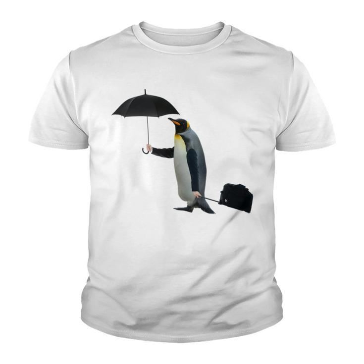 Funny Business Penguin Birds With Human Hands Youth T-shirt