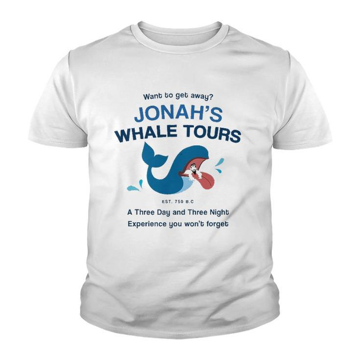 Funny Christian Gifts Religious Bible Verse Jonahs Whale Youth T-shirt
