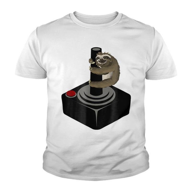 Funny Cute Sloth Gamer Retro Video Game 871 Shirt Youth T-shirt