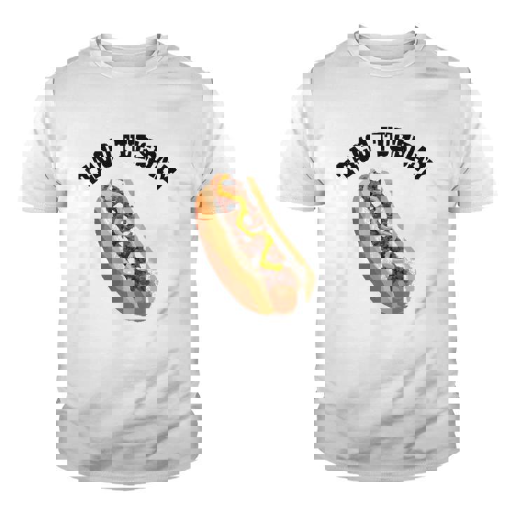 Funny Hilarious Fun Taco Tuesday Hotdog Hot Dog Youth T-shirt