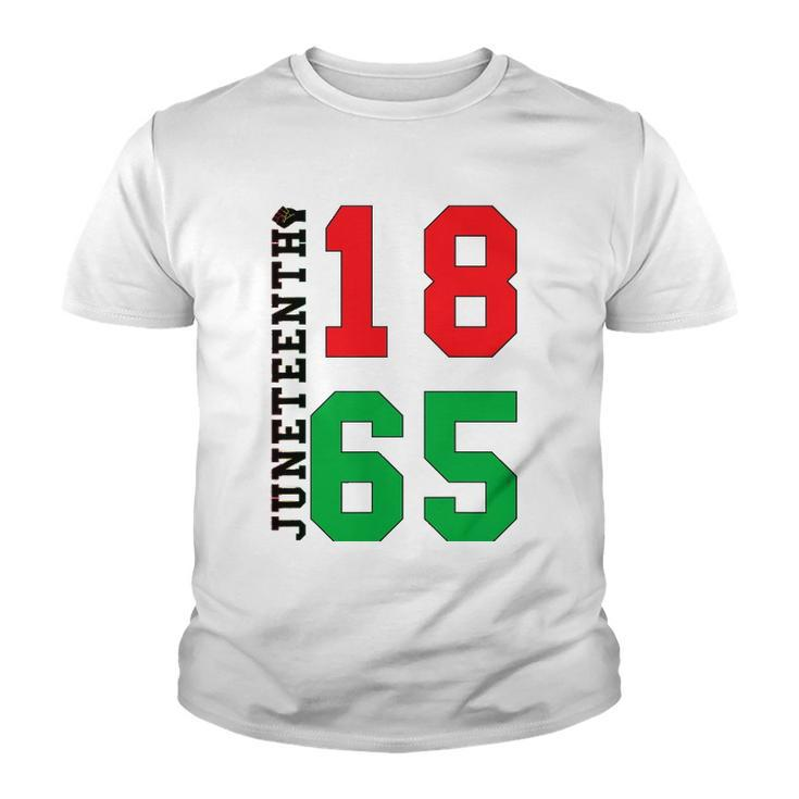 Juneteenth 1865 Proud Black African American Youth T-shirt