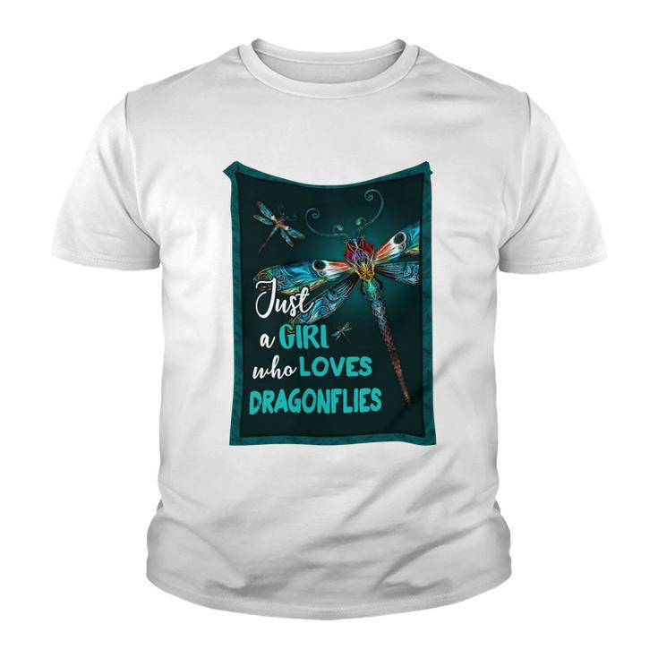 Just A Girl Who Loves Dragonfly Youth T-shirt