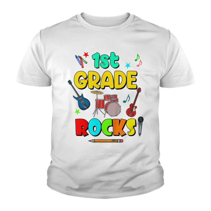 Kids 1St Grade Rocks Back To School Boys Girls 1St Day Of School  Youth T-shirt
