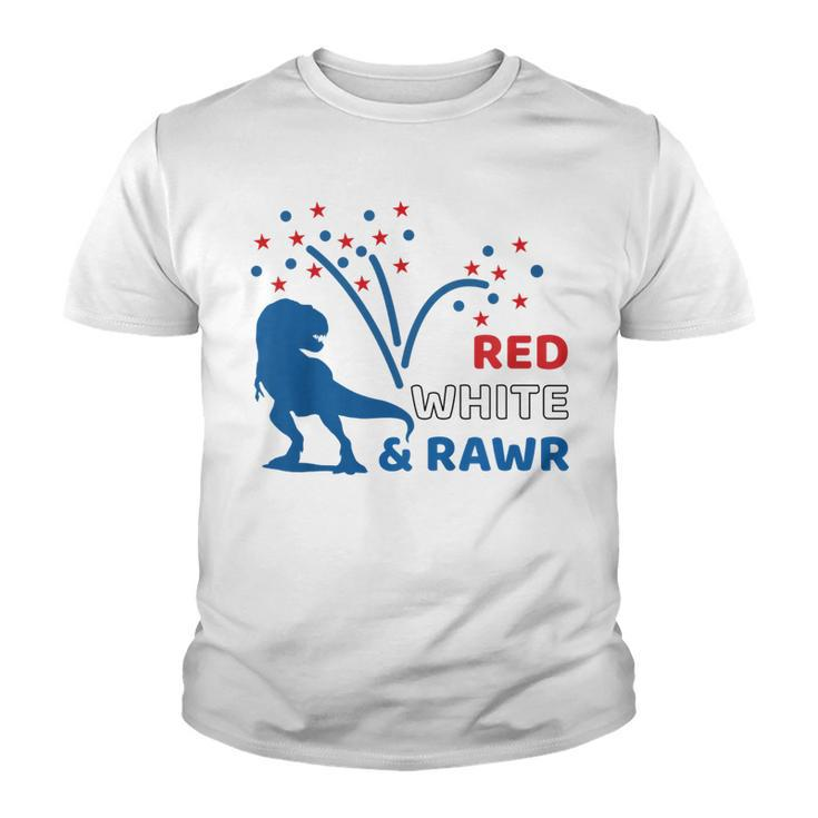 Kids Youth 4Th Of July 4Th T-Rex Dinosaur Kids Patriotic  Youth T-shirt