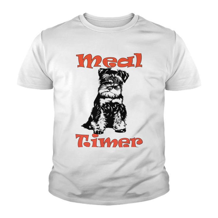 Miniature Schnauzer At Home Meal Timer Multi Tasking Dog Youth T-shirt