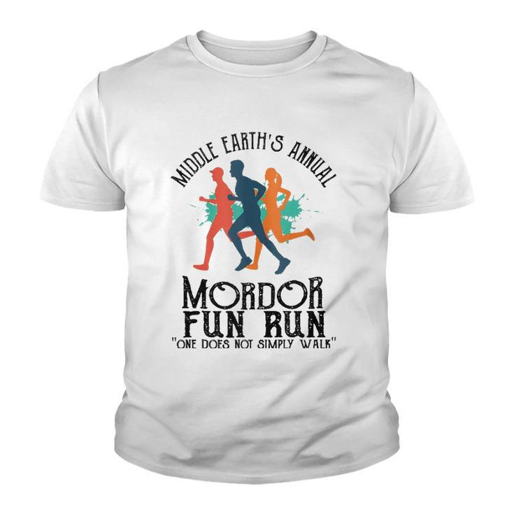 Mordor Fun Run One Does Not Simply Walk Youth T-shirt