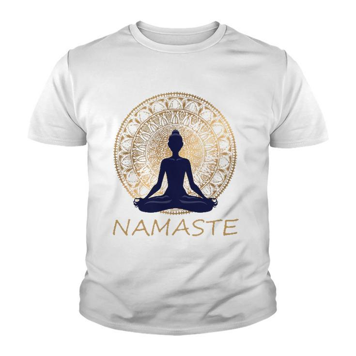 Namaste Yoga Dress Meditation Clothes Lotus Position Youth T-shirt