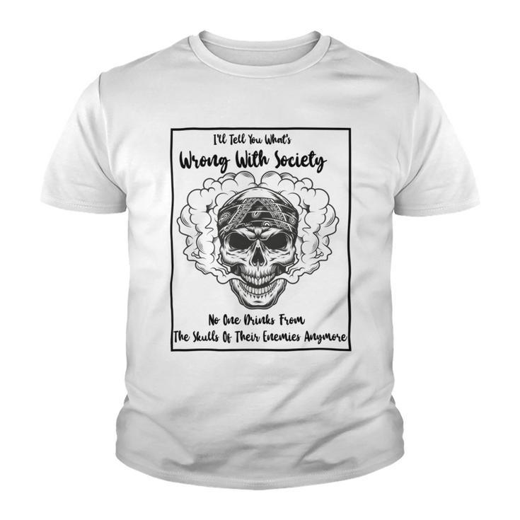 Official Wrong Society Drink From The Skull Of Your Enemies Youth T-shirt