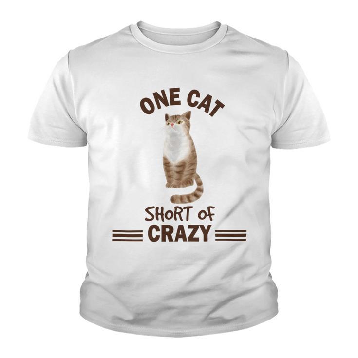 One Cat Short Of Crazy Youth T-shirt