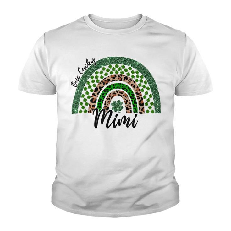 One Lucky Mimi Irish Rainbow Leopard St Patricks Day Youth T-shirt