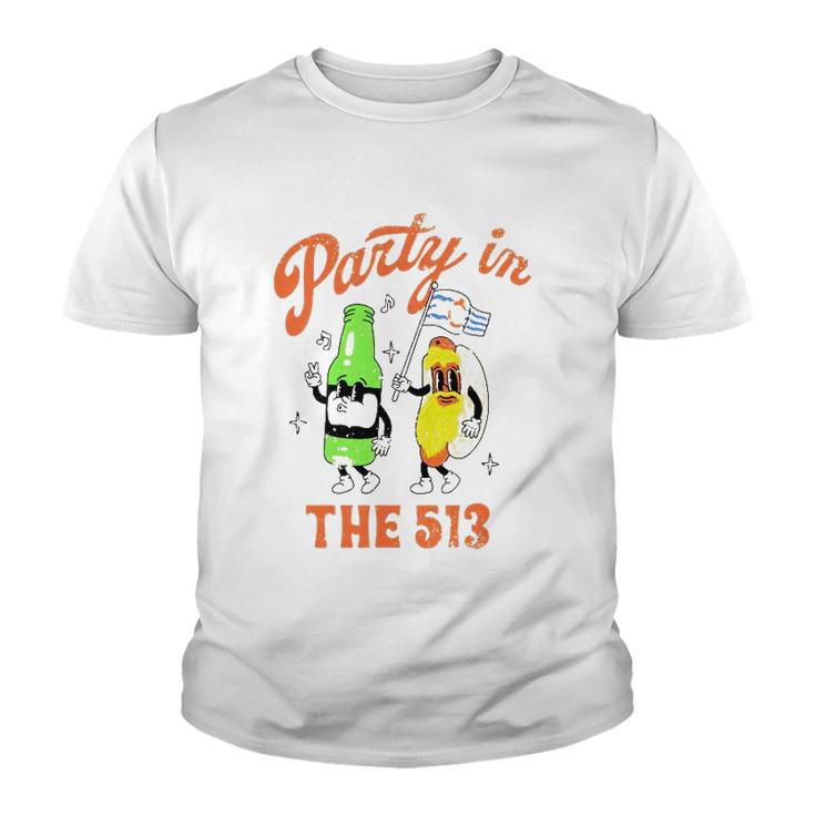 Party In The 513 Baseball Player Youth T-shirt