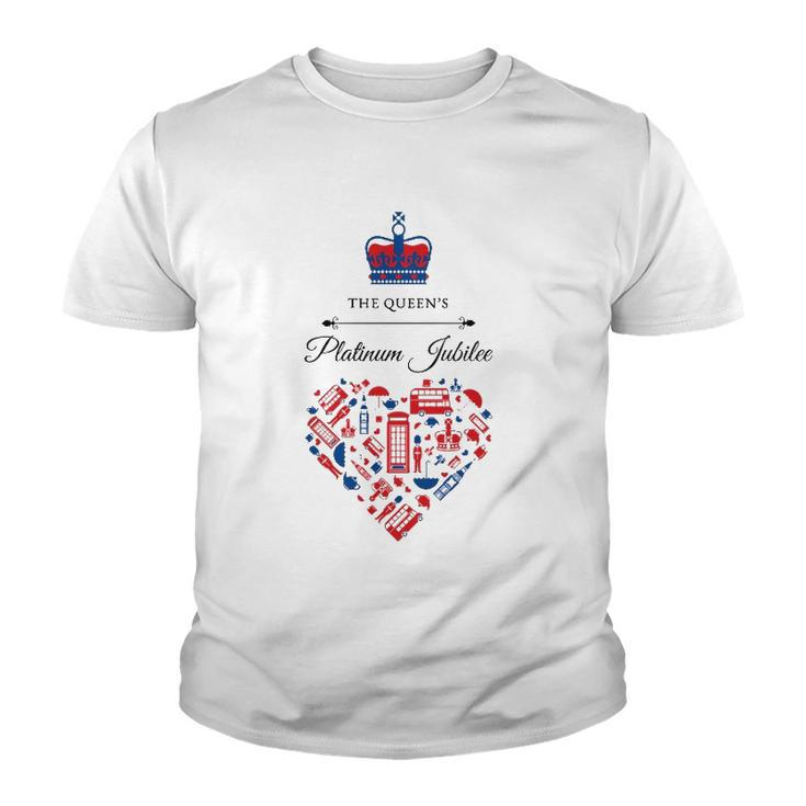 Queens Jubilee Queen Elizabeth Queen Crown Youth T-shirt