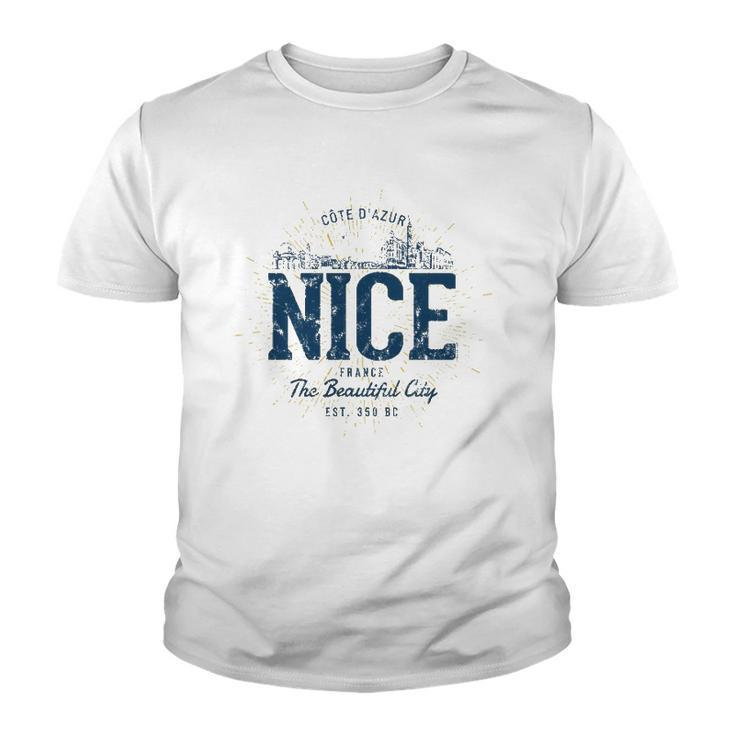 Retro Style Vintage Nice France Youth T-shirt