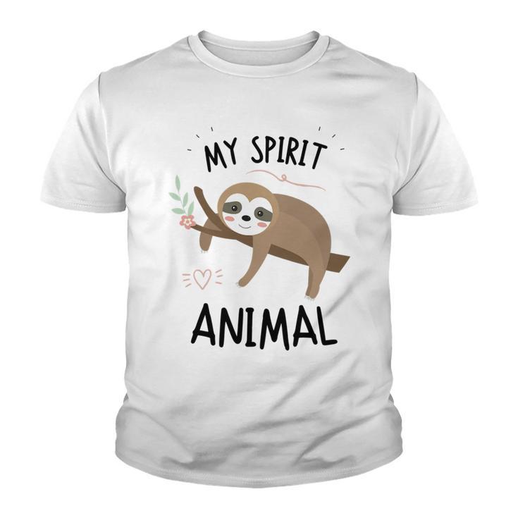 Sloth My Spirit Animal Nap Sloth Lazy 843 Shirt Youth T-shirt