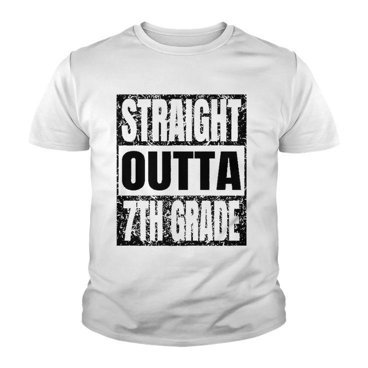 Straight Outta 7Th Grade Graduation Gifts Grad Class 2022 Education Youth T-shirt
