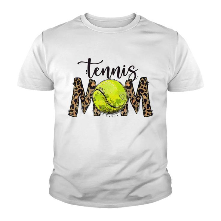 Tennis Mom Leopard Tennis Mom Mothers Day Youth T-shirt