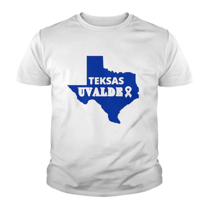 Texas Uvalde Pray For Texas Texas Map Youth T-shirt