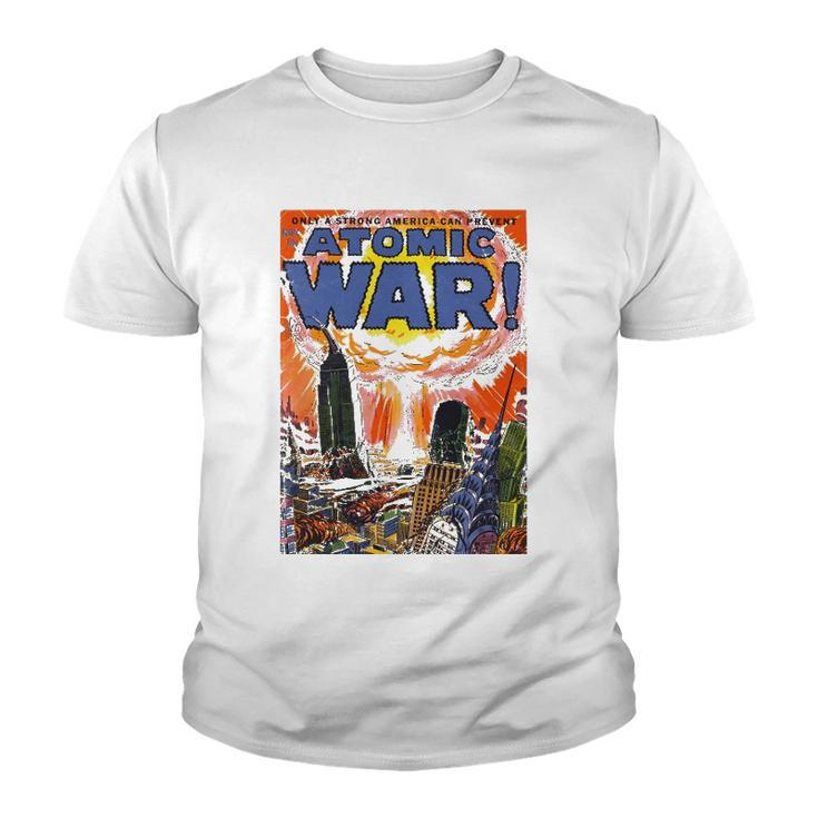 Vintage War Art-Atomic War Comic Book Nuclear War Youth T-shirt