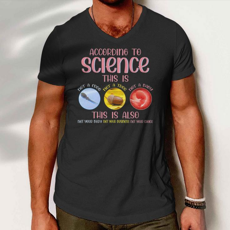 According To Science This Is Pro Choice Reproductive Rights Men V-Neck Tshirt