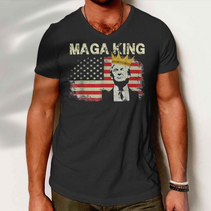 Anti Joe Biden Ultra Maga The Return Of The Great Maga King V2 Men V-Neck Tshirt