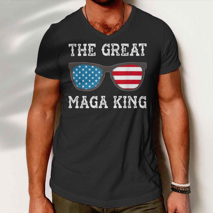 Anti Joe Biden Ultra Maga The Return Of The Great Maga King V3 Men V-Neck Tshirt